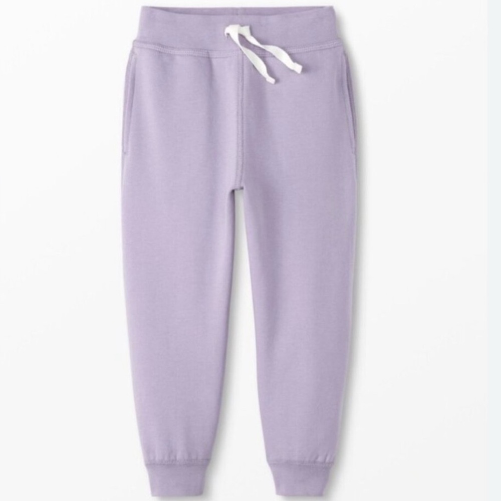 Lot of 2 Hanna Andersson Bright Basics Sweatpants Size 8 Girls - Red & Lavender